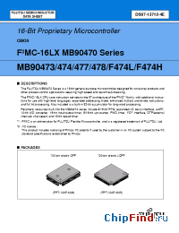 Datasheet MB90474PF manufacturer Fujitsu