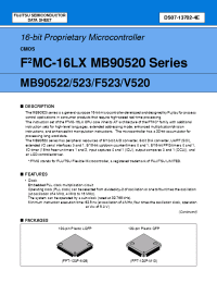 Datasheet MB90522PFF manufacturer Fujitsu