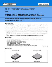 Datasheet MB90552APFV manufacturer Fujitsu