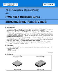 Datasheet MB90583BPF manufacturer Fujitsu