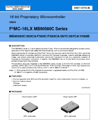 Datasheet MB90583CA manufacturer Fujitsu
