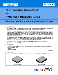 Datasheet MB90583C/CA manufacturer Fujitsu