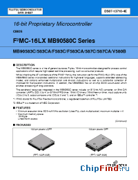 Datasheet MB90587C/CA manufacturer Fujitsu