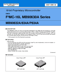 Datasheet MB90634APFV manufacturer Fujitsu
