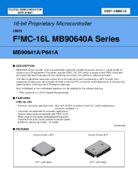 Datasheet MB90641A manufacturer Fujitsu