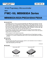 Datasheet MB90652APF manufacturer Fujitsu