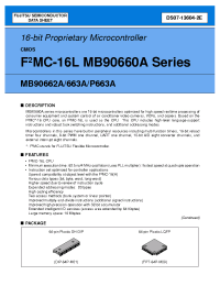Datasheet MB90660A manufacturer Fujitsu