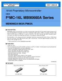 Datasheet MB90663AP-SH manufacturer Fujitsu