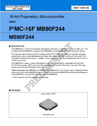 Datasheet MB90F244 manufacturer Fujitsu