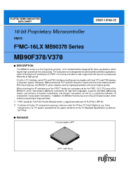 Datasheet MB90F378 manufacturer Fujitsu