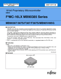 Datasheet MB90F387SPMT manufacturer Fujitsu