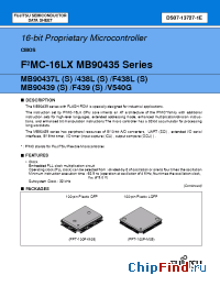 Datasheet MB90F439S manufacturer Fujitsu