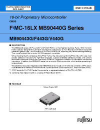 Datasheet MB90F444G manufacturer Fujitsu