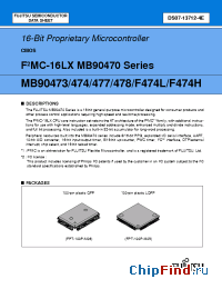 Datasheet MB90F474HPF manufacturer Fujitsu