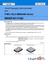 Datasheet MB90F481 manufacturer Fujitsu