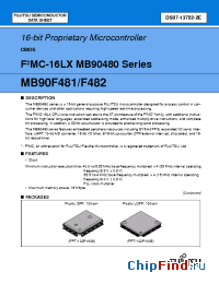 Datasheet MB90F482 manufacturer Fujitsu