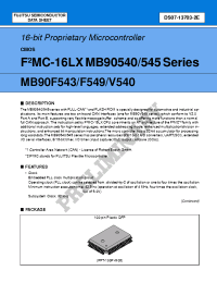 Datasheet MB90F543PF manufacturer Fujitsu