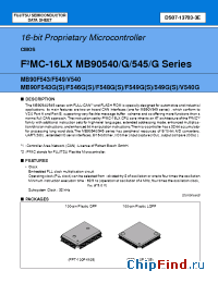 Datasheet MB90F543PFF manufacturer Fujitsu