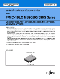 Datasheet MB90F591APF производства Fujitsu