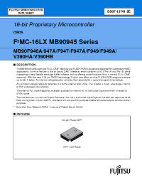 Datasheet MB90F946A manufacturer Fujitsu