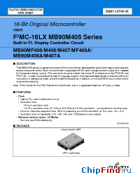 Datasheet MB90MF408A manufacturer Fujitsu