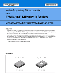 Datasheet MB90P214BPF manufacturer Fujitsu