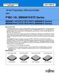 Datasheet MB90T673PF manufacturer Fujitsu