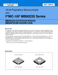 Datasheet MB90W224A manufacturer Fujitsu