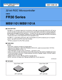 Datasheet MB91101APF manufacturer Fujitsu