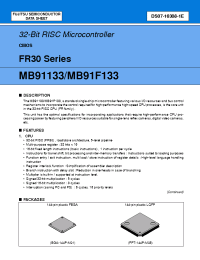 Datasheet MB91133 manufacturer Fujitsu