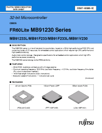 Datasheet MB91230 manufacturer Fujitsu