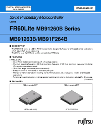 Datasheet MB91260B manufacturer Fujitsu