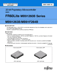 Datasheet MB91263B manufacturer Fujitsu
