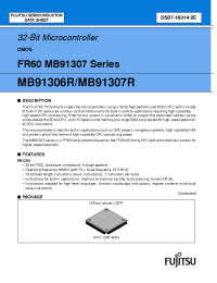 Datasheet MB91307RPFV manufacturer Fujitsu