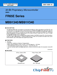 Datasheet MB91340 manufacturer Fujitsu