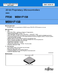 Datasheet MB91F158PFF-G manufacturer Fujitsu