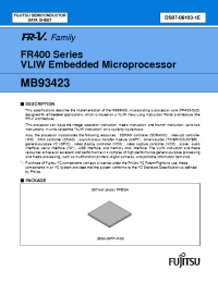 Datasheet MB93423 manufacturer Fujitsu