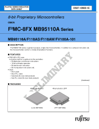 Datasheet MB95116A manufacturer Fujitsu