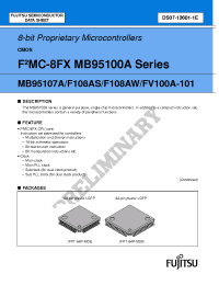 Datasheet MB95F108AW manufacturer Fujitsu