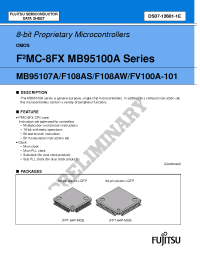 Datasheet MB95F108AWPFM manufacturer Fujitsu