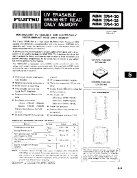Datasheet MBM2764 manufacturer Fujitsu