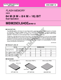 Datasheet MBM29DL640E manufacturer Fujitsu