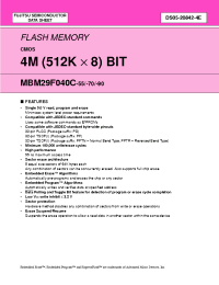 Datasheet MBM29F040C-55 manufacturer Fujitsu