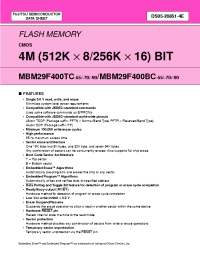 Datasheet MBM29F400TC-70PFTN производства Fujitsu