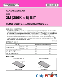 Datasheet MBM29LV002TC/BC manufacturer Fujitsu