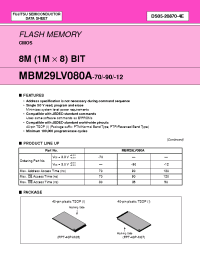 Datasheet MBM29LV080A manufacturer Fujitsu