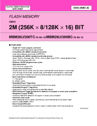 Datasheet MBM29LV200BC-12 manufacturer Fujitsu