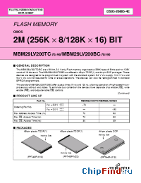 Datasheet MBM29LV200TC/BC manufacturer Fujitsu