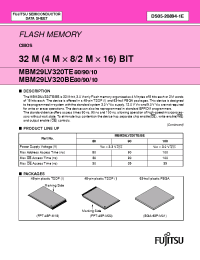 Datasheet MBM29LV320BE10PBT производства Fujitsu