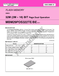 Datasheet MBM29PDS322BE manufacturer Fujitsu